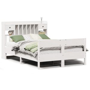 Łóżko Drewniane Rama Łóżka Sofa Biała Do Sypialni Pokoju 135×190 cm 722116 Łóżko Drewniane Rama Łóżka Sofa Biała Do Sypialni Pokoju 135×190 cm 722116