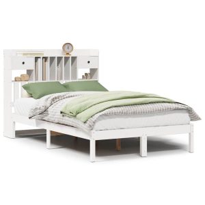 Łóżko Drewniane Rama Łóżka Sofa Biała Do Sypialni Pokoju 135×190 cm 724052 Łóżko Drewniane Rama Łóżka Sofa Biała Do Sypialni Pokoju 135×190 cm 724052