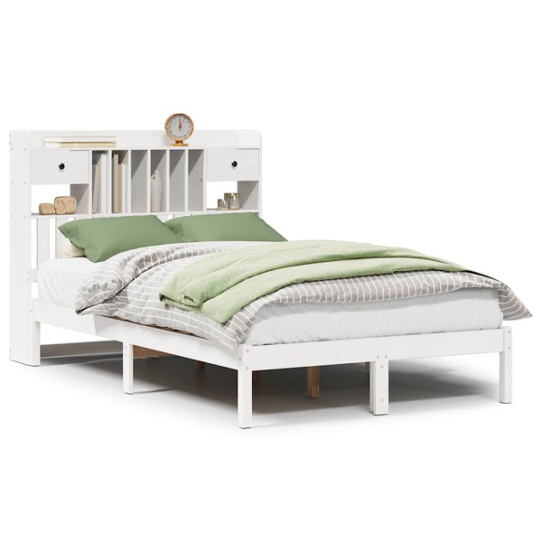 Łóżko Drewniane Rama Łóżka Sofa Biała Do Sypialni Pokoju 135x190 cm 724052