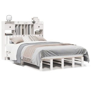 Łóżko Drewniane Rama Łóżka Sofa Biała Do Sypialni Pokoju 135×190 cm 720990 Łóżko Drewniane Rama Łóżka Sofa Biała Do Sypialni Pokoju 135×190 cm 720990