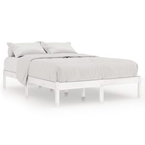 Łóżko Drewniane Rama Łóżka Sofa Biała Do Sypialni Pokoju 140 x 190 cm 479599 Łóżko Drewniane Rama Łóżka Sofa Biała Do Sypialni Pokoju 140 x 190 cm 479599
