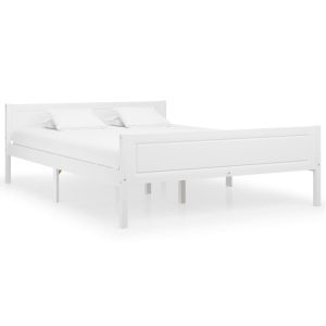 Łóżko Drewniane Rama Łóżka Sofa Biała Do Sypialni Pokoju 140 x 200 cm 479952 Łóżko Drewniane Rama Łóżka Sofa Biała Do Sypialni Pokoju 140 x 200 cm 479952