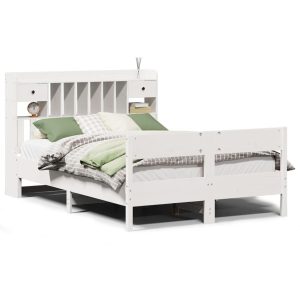 Łóżko Drewniane Rama Łóżka Sofa Biała Do Sypialni Pokoju 140×190 cm 722158 Łóżko Drewniane Rama Łóżka Sofa Biała Do Sypialni Pokoju 140×190 cm 722158