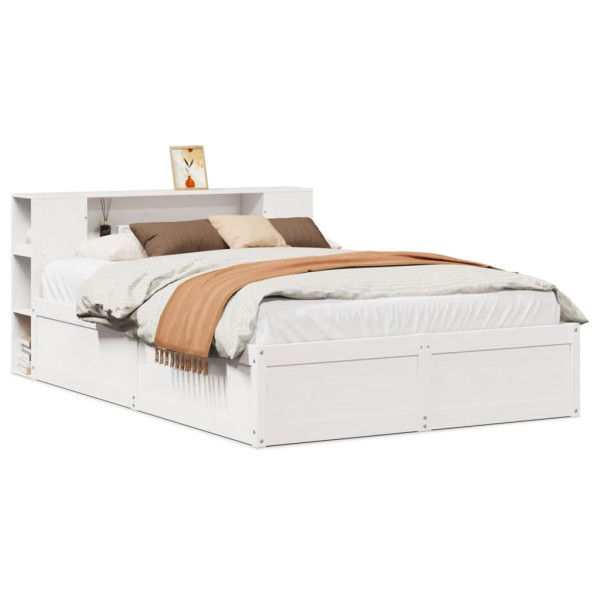 Łóżko Drewniane Rama Łóżka Sofa Biała Do Sypialni Pokoju 140x190 cm 723035