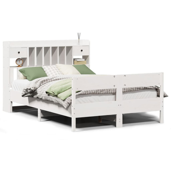 Łóżko Drewniane Rama Łóżka Sofa Biała Do Sypialni Pokoju 140x200 cm 722039