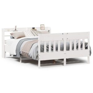 Łóżko Drewniane Rama Łóżka Sofa Biała Do Sypialni Pokoju 140×200 cm 477522 Łóżko Drewniane Rama Łóżka Sofa Biała Do Sypialni Pokoju 140×200 cm 477522