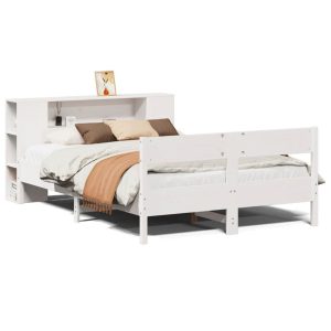 Łóżko drewniane rama łóżka sofa biała do sypialni pokoju 140×200 cm 724755 Łóżko drewniane rama łóżka sofa biała do sypialni pokoju 140×200 cm 724755