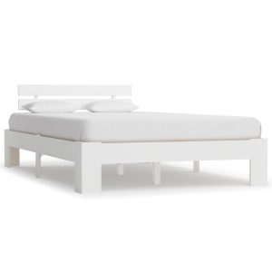 Łóżko Drewniane Rama Łóżka Sofa Biała Do Sypialni Pokoju 140×200 cm 728522 Łóżko Drewniane Rama Łóżka Sofa Biała Do Sypialni Pokoju 140×200 cm 728522