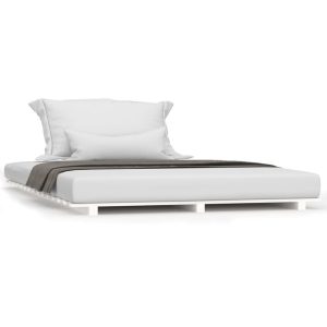 Łóżko Drewniane Rama Łóżka Sofa Biała Do Sypialni Pokoju 150×200 cm 479445 Łóżko Drewniane Rama Łóżka Sofa Biała Do Sypialni Pokoju 150×200 cm 479445