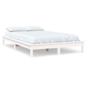 Łóżko Drewniane Rama Łóżka Sofa Biała Do Sypialni Pokoju 160 x 200 cm 478482 Łóżko Drewniane Rama Łóżka Sofa Biała Do Sypialni Pokoju 160 x 200 cm 478482