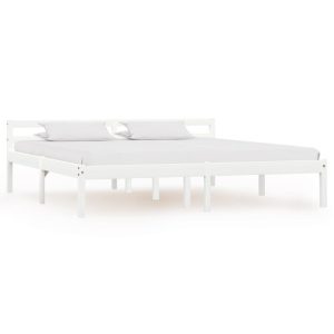 Łóżko Drewniane Rama Łóżka Sofa Biała Do Sypialni Pokoju 160 x 200 cm 721818 Łóżko Drewniane Rama Łóżka Sofa Biała Do Sypialni Pokoju 160 x 200 cm 721818