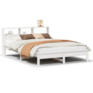 Łóżko Drewniane Rama Łóżka Sofa Biała Do Sypialni Pokoju 160×200 cm 476776 Łóżko Drewniane Rama Łóżka Sofa Biała Do Sypialni Pokoju 160×200 cm 476776
