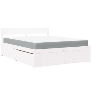 Łóżko Drewniane Rama Łóżka Sofa Biała Do Sypialni Pokoju 160×200 cm 722094 Łóżko Drewniane Rama Łóżka Sofa Biała Do Sypialni Pokoju 160×200 cm 722094