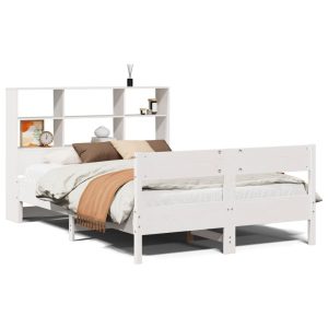 Łóżko drewniane rama łóżka sofa biała do sypialni pokoju 160×200 cm 707397 Łóżko drewniane rama łóżka sofa biała do sypialni pokoju 160×200 cm 707397