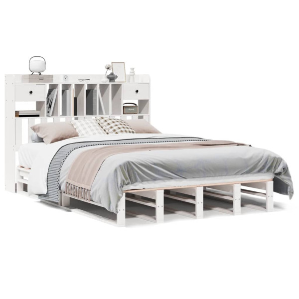 Łóżko Drewniane Rama Łóżka Sofa Biała Do Sypialni Pokoju 160x200 cm 721035