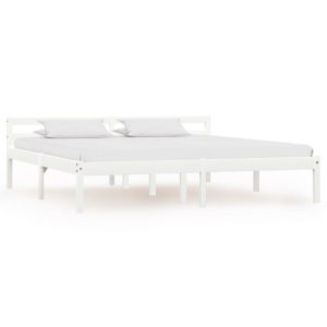 Łóżko Drewniane Rama Łóżka Sofa Biała Do Sypialni Pokoju 180 x 200 cm 721742 Łóżko Drewniane Rama Łóżka Sofa Biała Do Sypialni Pokoju 180 x 200 cm 721742