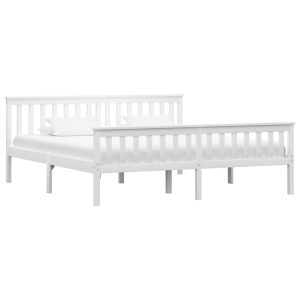 Łóżko Drewniane Rama Łóżka Sofa Biała Do Sypialni Pokoju 180 x 200 cm 720966 Łóżko Drewniane Rama Łóżka Sofa Biała Do Sypialni Pokoju 180 x 200 cm 720966