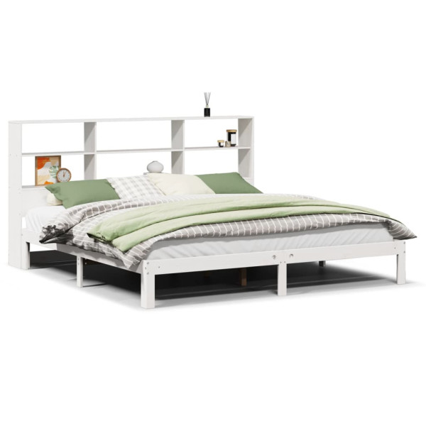 Łóżko Drewniane Rama Łóżka Sofa Biała Do Sypialni Pokoju 180x200 cm 721726