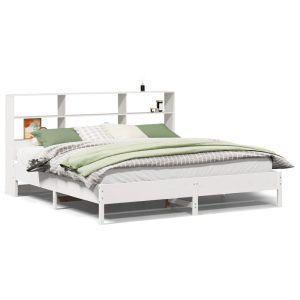 Łóżko Drewniane Rama Łóżka Sofa Biała Do Sypialni Pokoju 180×200 cm 722024 Łóżko Drewniane Rama Łóżka Sofa Biała Do Sypialni Pokoju 180×200 cm 722024