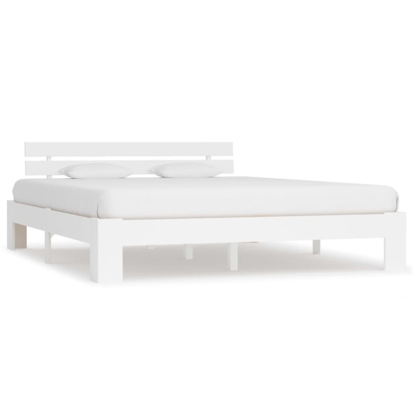 Łóżko Drewniane Rama Łóżka Sofa Biała Do Sypialni Pokoju 180x200 cm 728706