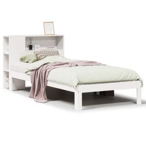 Łóżko drewniane rama łóżka sofa biała do sypialni pokoju 75×190 cm 707078 Łóżko drewniane rama łóżka sofa biała do sypialni pokoju 75×190 cm 707078