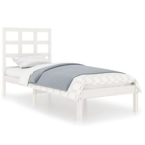 Łóżko Drewniane Rama Łóżka Sofa Biała Do Sypialni Pokoju 75×190 cm 478646 Łóżko Drewniane Rama Łóżka Sofa Biała Do Sypialni Pokoju 75×190 cm 478646