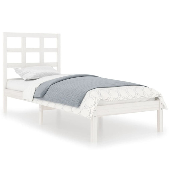 Łóżko Drewniane Rama Łóżka Sofa Biała Do Sypialni Pokoju 75x190 cm 478646