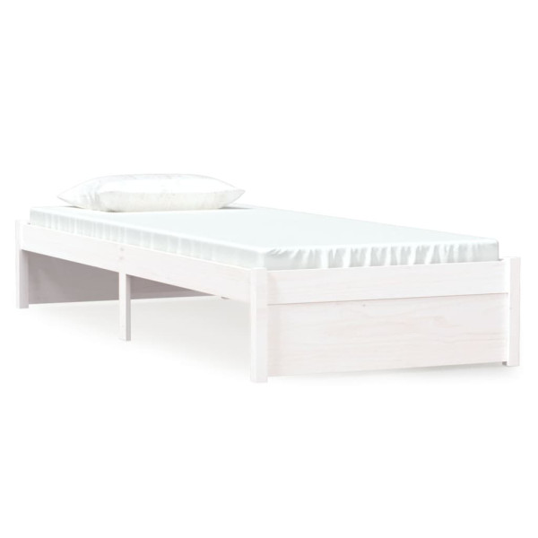 Łóżko Drewniane Rama Łóżka Sofa Biała Do Sypialni Pokoju 75x190 cm 478947