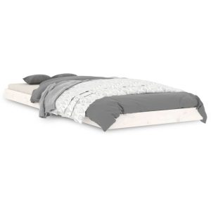 Łóżko Drewniane Rama Łóżka Sofa Biała Do Sypialni Pokoju 75×190 cm 479921 Łóżko Drewniane Rama Łóżka Sofa Biała Do Sypialni Pokoju 75×190 cm 479921