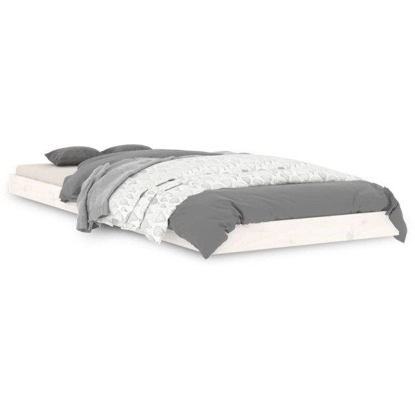 Łóżko Drewniane Rama Łóżka Sofa Biała Do Sypialni Pokoju 75x190 cm 479921