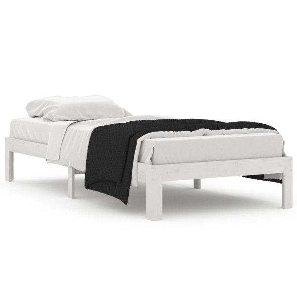 Łóżko Drewniane Rama Łóżka Sofa Biała Do Sypialni Pokoju 90 x 200 cm 478357