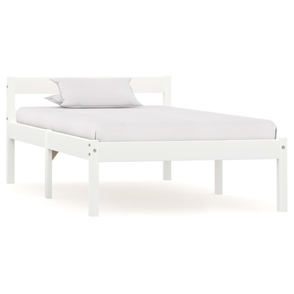 Łóżko Drewniane Rama Łóżka Sofa Biała Do Sypialni Pokoju 90 x 200 cm 721734