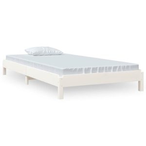 Łóżko Drewniane Rama Łóżka Sofa Biała Do Sypialni Pokoju 90×190 cm 476767 Łóżko Drewniane Rama Łóżka Sofa Biała Do Sypialni Pokoju 90×190 cm 476767