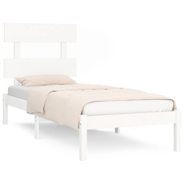 Łóżko Drewniane Rama Łóżka Sofa Biała Do Sypialni Pokoju 90x200 cm 477184