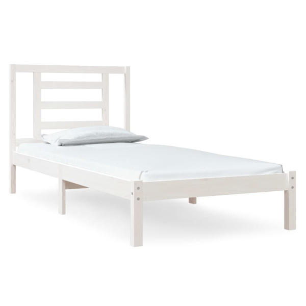 Łóżko Drewniane Rama Łóżka Sofa Biała Do Sypialni Pokoju 90x200 cm 479381