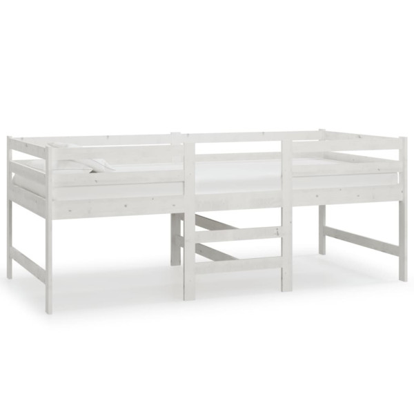 Łóżko Drewniane Rama Łóżka Sofa Biała Do Sypialni Pokoju 90x200 cm 480643