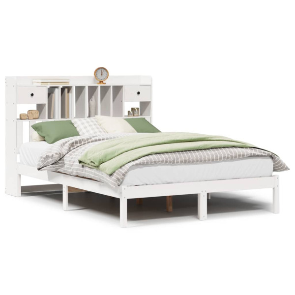 Łóżko Drewniane Rama Łóżka Sofa Biała Do Sypialni Pokoju160x200 cm 724223