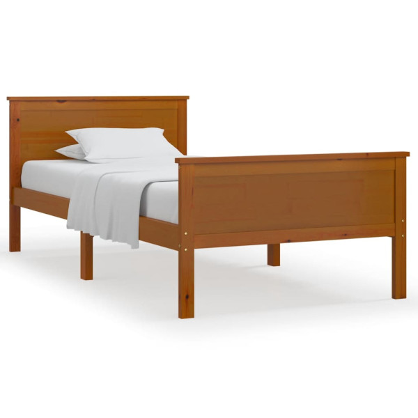 Łóżko Drewniane Rama Łóżka Sofa Brązowe Do Sypialni Pokoju 100 x 200 cm 479546