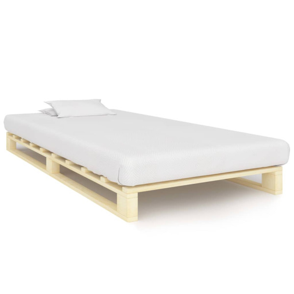 Łóżko Drewniane Rama Łóżka Sofa Brązowe Do Sypialni Pokoju 100 x 200 cm 704930