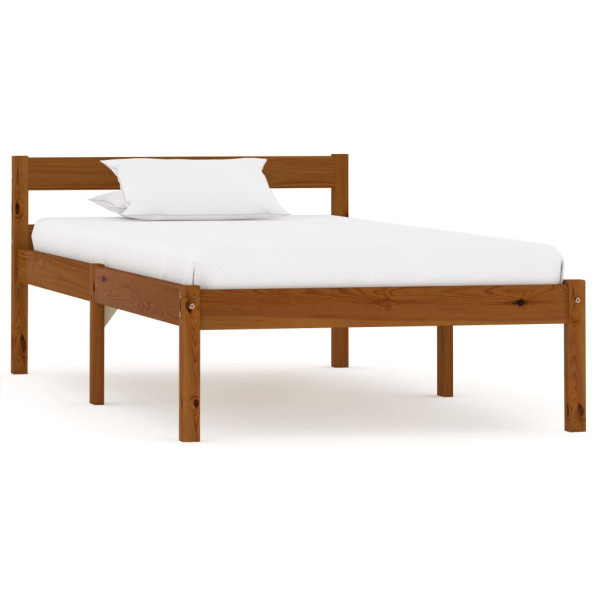 Łóżko Drewniane Rama Łóżka Sofa Brązowe Do Sypialni Pokoju 100 x 200 cm 721698