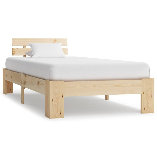 Łóżko Drewniane Rama Łóżka Sofa Brązowe Do Sypialni Pokoju 100 x 200 cm 728698