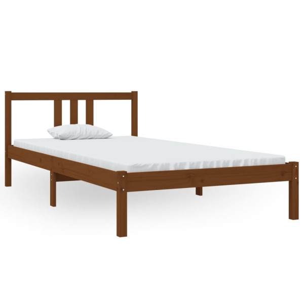 Łóżko Drewniane Rama Łóżka Sofa Brązowe Do Sypialni Pokoju 100 x 200 cm 476016