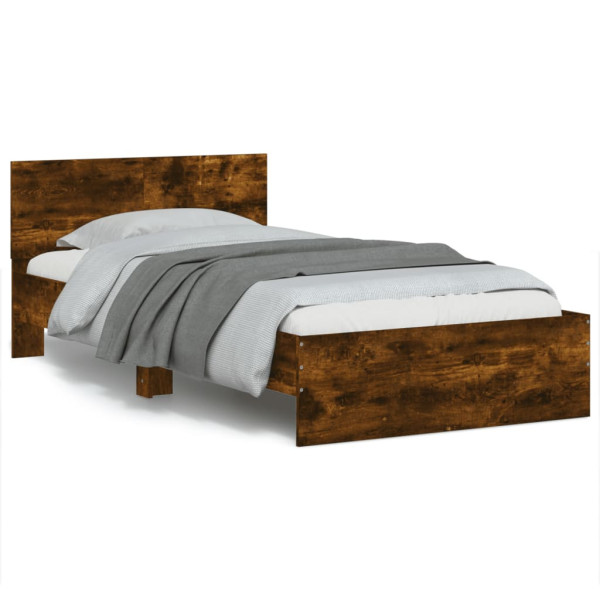 Łóżko Drewniane Rama Łóżka Sofa Brązowe Do Sypialni Pokoju 100x200 cm 720848