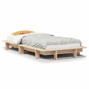 Łóżko Drewniane Rama Łóżka Sofa Brązowe Do Sypialni Pokoju 100×200 cm 477173 Łóżko Drewniane Rama Łóżka Sofa Brązowe Do Sypialni Pokoju 100×200 cm 477173