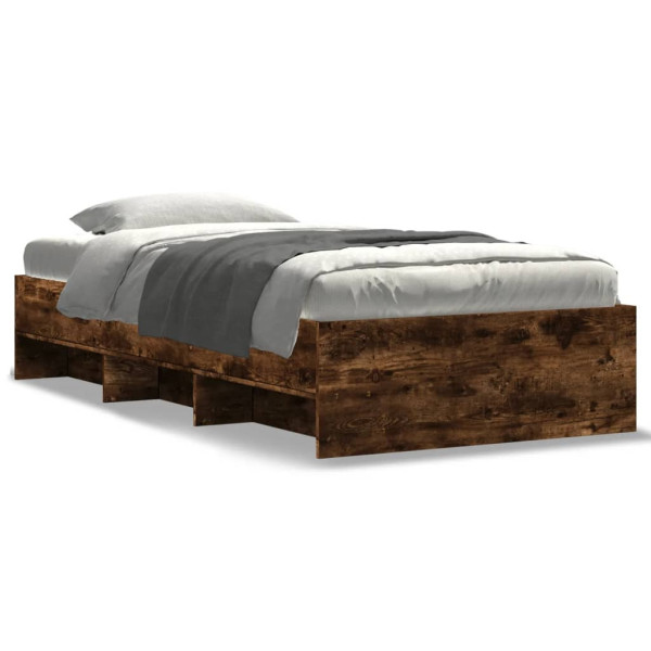 Łóżko Drewniane Rama Łóżka Sofa Brązowe Do Sypialni Pokoju 100x200 cm 720956