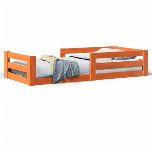 Łóżko Drewniane Rama Łóżka Sofa Brązowe Do Sypialni Pokoju 100×200 cm 721087