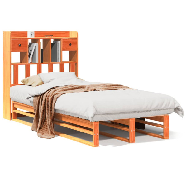 Łóżko Drewniane Rama Łóżka Sofa Brązowe Do Sypialni Pokoju 100x200 cm 721206