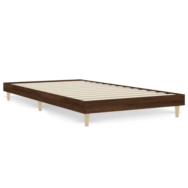 Łóżko Drewniane Rama Łóżka Sofa Brązowe Do Sypialni Pokoju 100x200 cm 721393