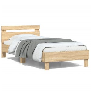 Łóżko Drewniane Rama Łóżka Sofa Brązowe Do Sypialni Pokoju 100×200 cm 721501 Łóżko Drewniane Rama Łóżka Sofa Brązowe Do Sypialni Pokoju 100×200 cm 721501