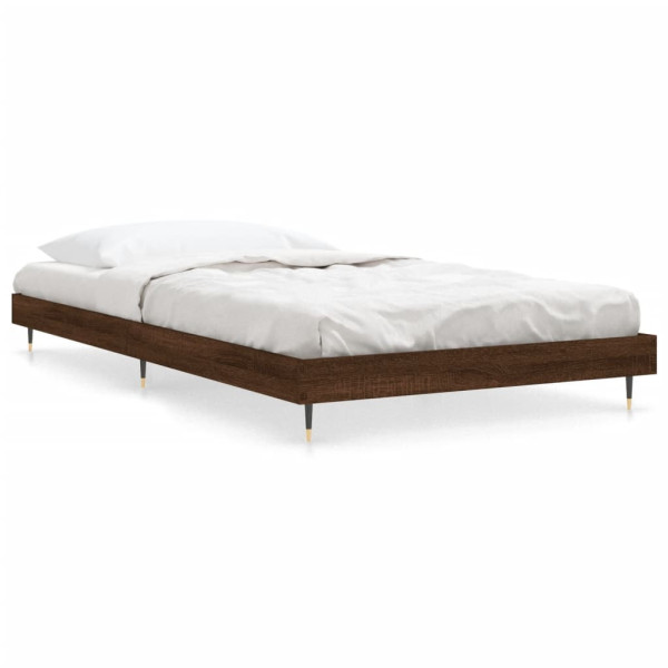Łóżko Drewniane Rama Łóżka Sofa Brązowe Do Sypialni Pokoju 100x200 cm 721515